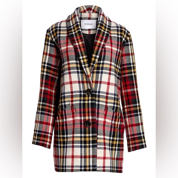 DEREK LAM 10 CROSBY Plaid Cocoon Coat - Picture 5 of 17